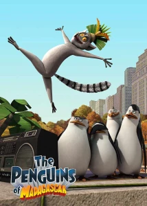 Opłatek na tort PINGWINY Z MADAGASKARU 58