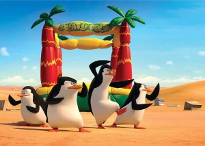 Opłatek na tort PINGWINY Z MADAGASKARU 22/79