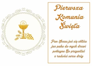OPŁATEK NA TORT Pierwsza Komunia Święta 1KS 44