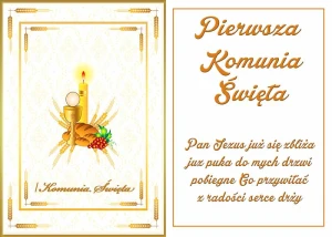 OPŁATEK NA TORT Pierwsza Komunia Święta 1KS 56