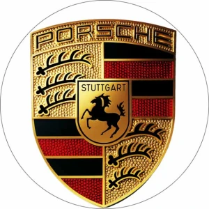 Opłatek na tort logo PORSCHE