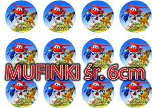 Opłatek na muffinki SUPER WINGS