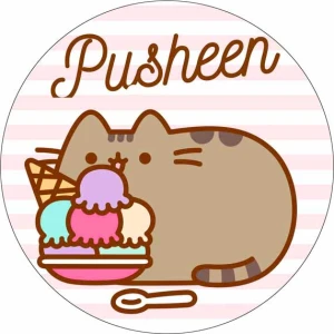 Opłatek na tort Kot PUSHEEN z lodami 2