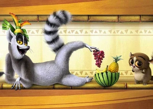 Opłatek na tort PINGWINY Z MADAGASKARU 40