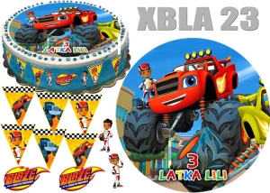 BLAZE MEGAMASZYNY + 10 figurek + napis XBLA 23