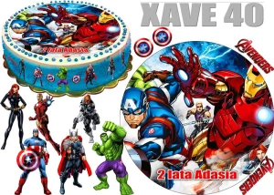 AVENGERS + 10 figurek + napis XAVE 41