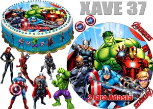AVENGERS + 10 figurek + napis XAVE 37
