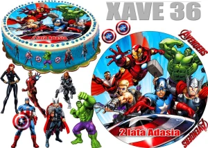 AVENGERS + 10 figurek + napis XAVE 36