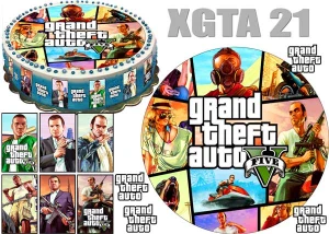 GTA Grand Theft Auto + 6 postaci + 4 logo + dedykacja  XGTA 21