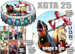 GTA Grand Theft Auto + 6 postaci + 4 logo + dedykacja  XGTA 25