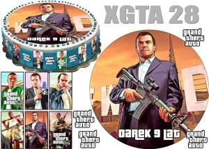 GTA Grand Theft Auto + 6 postaci + 4 logo + dedykacja  XGTA 28