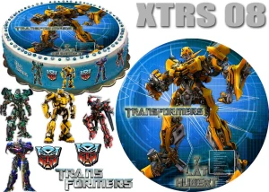 TRANSFORMERS + 4 postacie + 3 logo + dedykacja XTRS 08