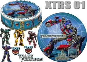 TRANSFORMERS + 4 postacie + 3 logo + dedykacja XTRS 01