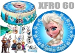 Opłatek na górę i bok tortu FROZEN Kraina lodu + 11 postaci + dedykacja XFRO60