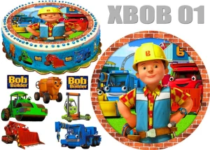 Opłatek na górę i bok tortu BOB BUDOWNICZY