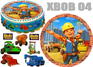 Opłatek na górę i bok tortu BOB BUDOWNICZY XBOB 04