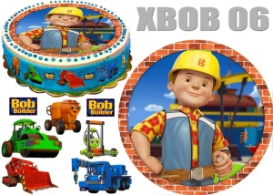 Opłatek na górę i bok tortu BOB BUDOWNICZY XBOB 06
