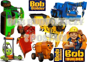 Opłatek na bok tortu BOB BUDOWNICZY 6 postaci