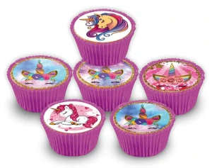 Opłatek na muffinki JEDNOROŻEC, UNICORN 20szt.