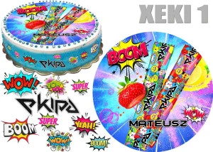 Opłatek na tort LODY EKIPA + 9 dodatków