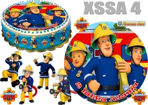 Opłatek na tort STRAŻAK SAM XSSA 4