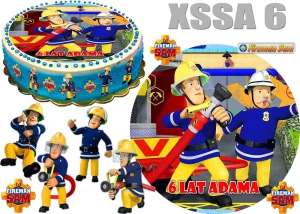Opłatek na tort STRAŻAK SAM XSSA 6