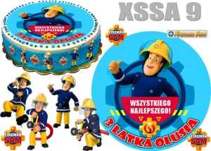 Opłatek na tort STRAŻAK SAM XSSA 9