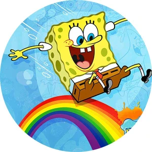 Opłatek na tort SPONGE BOB pan Gąbka