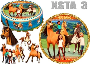 Opłatek na tort MUSTANG duch wolności 3