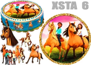 Opłatek na tort MUSTANG duch wolności 6