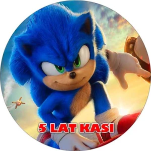 Opłatek na tort SONIC  + napis (22)