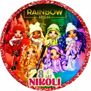 opłatek na tort laleczki RAINBOW HIGH 03