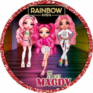 opłatek na tort laleczki RAINBOW HIGH 04