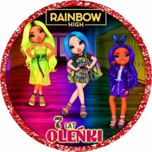 opłatek na tort laleczki RAINBOW HIGH 05