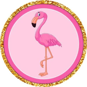 Opłatek na tort FLAMINGI (3)