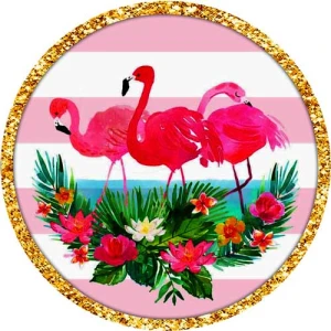 Opłatek na tort FLAMINGI (9)