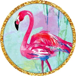 Opłatek na tort FLAMINGI (8)