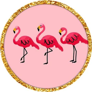 Opłatek na tort FLAMINGI (5)