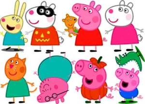 Postacie na bok tortu ŚWINKA PEPPA