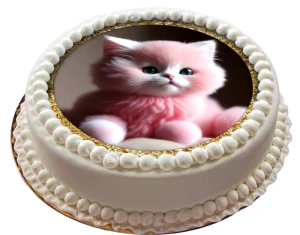opłatek na tort UROCZE KOTKI okrąg 20cm 3