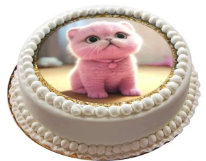 opłatek na tort UROCZE KOTKI okrąg 20cm 4