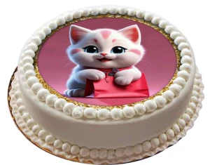 opłatek na tort UROCZE KOTKI okrąg 20cm 7
