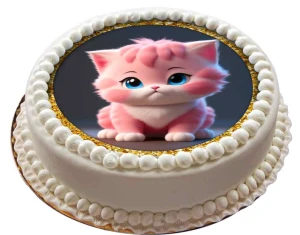 opłatek na tort UROCZE KOTKI okrąg 20cm 8