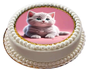 opłatek na tort UROCZE KOTKI okrąg 20cm 9