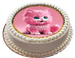 opłatek na tort UROCZE KOTKI okrąg 20cm 10