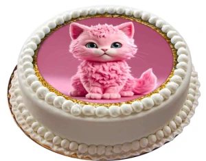 opłatek na tort UROCZE KOTKI okrąg 20cm 11