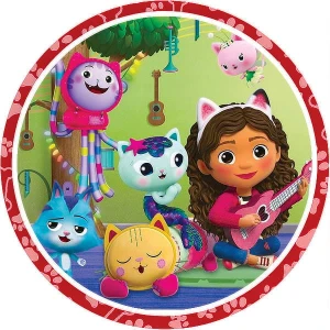 opłatek na tort KOCI DOMEK GABI + Twój napis 7
