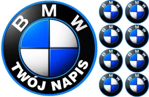 Opłatek na tort LOGO BMW + Twój napis + 8 krążków na muffinki