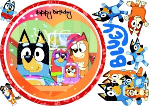 Opłatek na tort BLUEY + twój tekst GRATIS