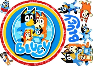 Opłatek na tort BLUEY + twój tekst GRATIS 